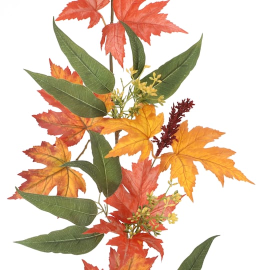 6ft. Orange Maple Leaf Garland by Ashland®